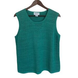 Pendleton Kelly Green Sleeveless Sweater - 1X